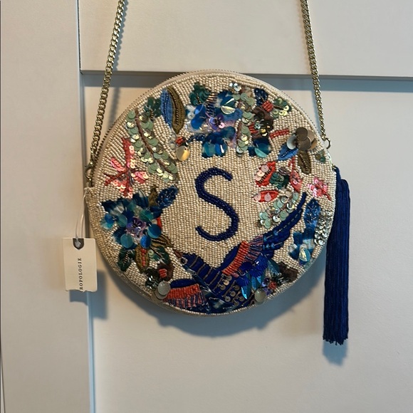 Anthropologie Beaded Round Clutch with Tassel - Picture 4 of 6